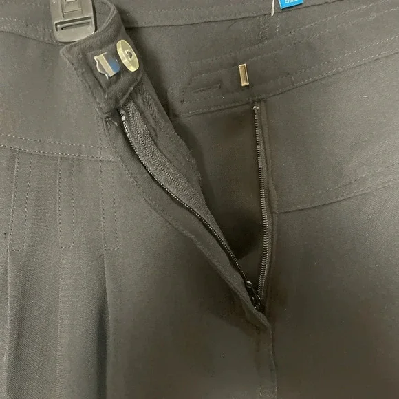 Derek Lam Design Nation Pants Black Pleated Dress Cropped Career Sz 12 - Picture 7 of 9